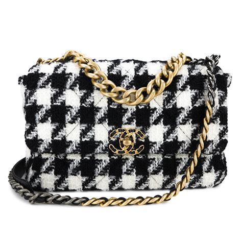 chanel black and white print handbags|Flap Bags .